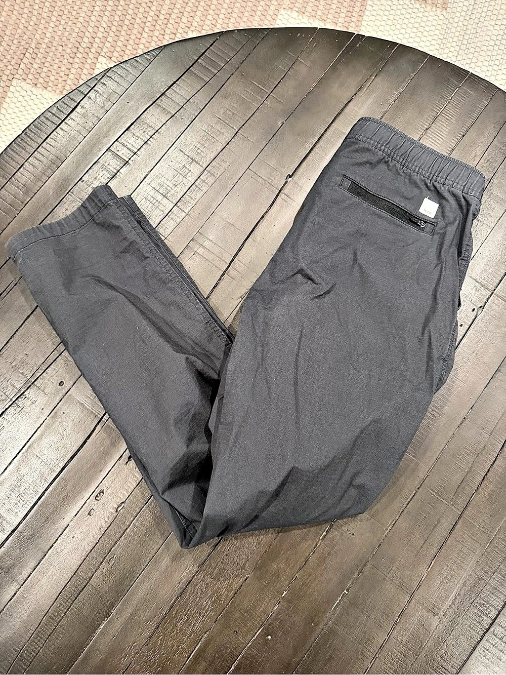 🔥Vuori Pants Mens XS Blue Ripstop Elastic Waist Drawstring Zip Pocket Stretch🔥